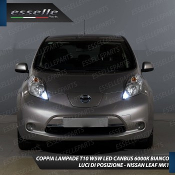 Coppia Lampade T10 W5W LED canbus con lente frontale per luci di posizione per Nissan Leaf Coppia Lampade T10 W5W LED canbus con lente frontale per luci di posizione per Nissan Leaf