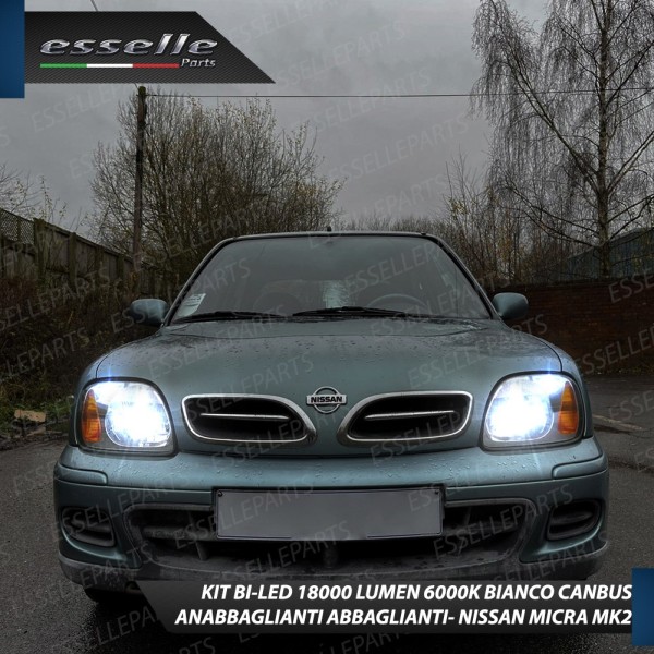 Conversione Fari Full LED 6000k canbus NISSAN MICRA V Luce Bianca No Error