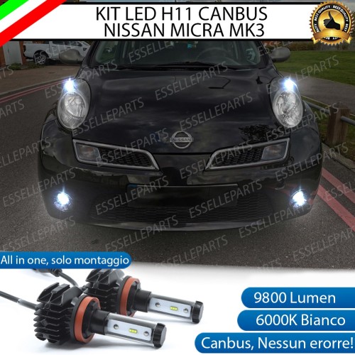 Kit Full LED Fendinebbia H11 9800 LUMEN per NISSAN MICRA III
