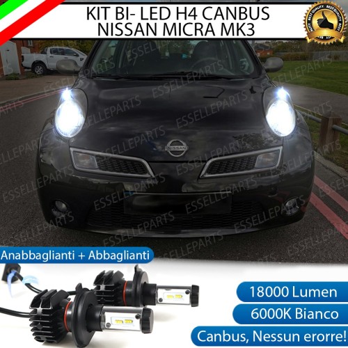 Kit Full LED H4 18000 LUMEN Anabbaglianti/Abbaglianti NISSAN MICRA III