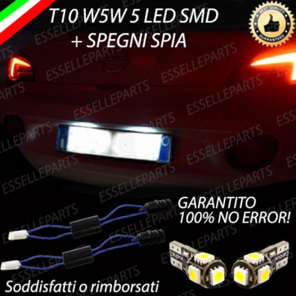 Coppia Luci Targa 5 LED Per Opel Adam Canbus 6000K Bianco Ghiaccio