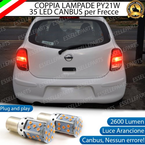 Coppia Frecce Posteriori PY21W 35 LED Canbus NISSAN MICRA IV