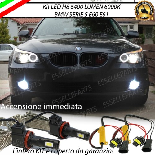 Kit Full LED H8 Fendinebbia 6400 Lumen 6000K bianco BMW SERIE 5 E60 E61- Dal 04-2007 senza allestimento M