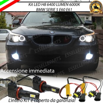 Kit Full LED H8 Fendinebbia 6400 Lumen 6000K bianco BMW SERIE 5 E60 E61- Dal 04-2007 senza allestimento M