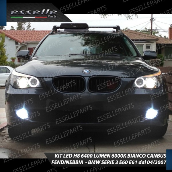 Kit Full LED H8 Fendinebbia 6400 Lumen 6000K bianco BMW SERIE 5 E60 E61- Dal 04-2007 senza allestimento M