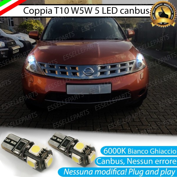 Luci posizione T10 W5W 5 LED Canbus Nissan Murano
