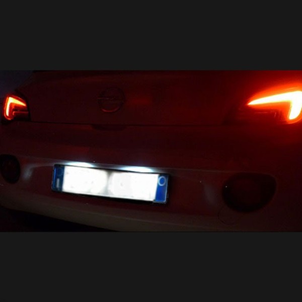 Coppia Luci Targa 5 LED Per Opel Adam Canbus 6000K Bianco Ghiaccio