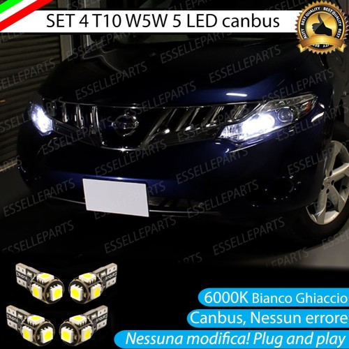 Luci posizione T10 W5W 5 LED Canbus Nissan Murano II