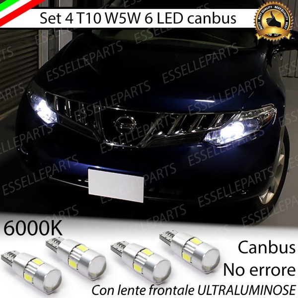 Luci posizione T10 W5W 6 LED Canbus Nissan Murano II