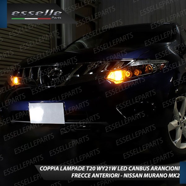 Coppia Lampade T20 WY21W 35 LED CANBUS PER FRECCE DIREZIONALI Anteriori PER NISSAN MURANO II