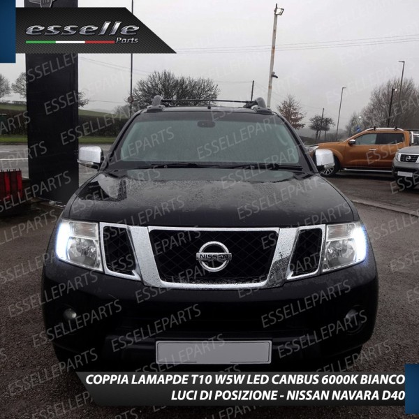 Luci posizione T10 W5W 5 LED Canbus Nissan Navara D40