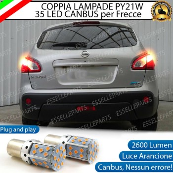 Coppia Frecce Posteriori PY21W 35 LED Canbus Nissan Qashqai I RESTYLING