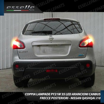 Coppia Frecce Posteriori PY21W 35 LED Canbus Nissan Qashqai I RESTYLING
