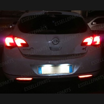 Coppia Luci Targa 9 LED Per Opel Astra J Canbus 6000K Bianco Ghiaccio No Error Coppia Luci Targa 9 LED Per Opel Astra J Canbus 6000K Bianco Ghiaccio No Error