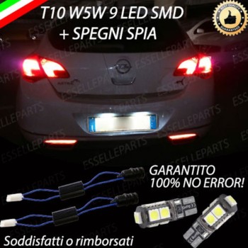 Coppia Luci Targa 9 LED Per Opel Astra J Canbus 6000K Bianco Ghiaccio No Error Coppia Luci Targa 9 LED Per Opel Astra J Canbus 6000K Bianco Ghiaccio No Error