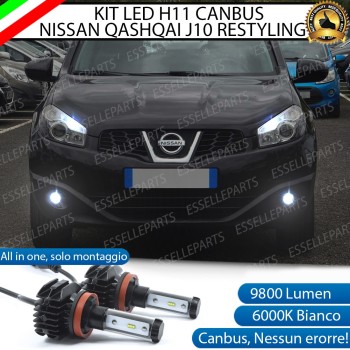 Kit Full LED H11 Fendinebbia 9800 LUMEN NISSAN QASHQAI J10 RESTYLING
