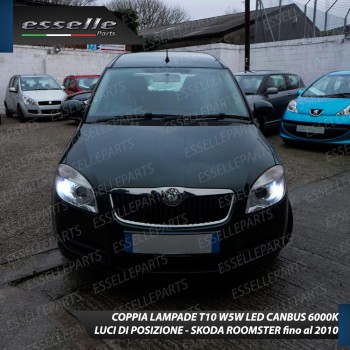 Lampade a LED 6000K Bianco SKODA ROOMSTER con fari lenticolari