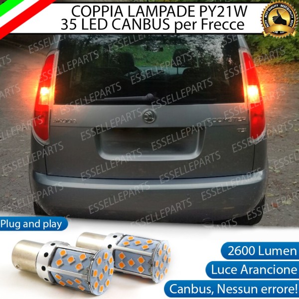 Coppia Frecce Posteriori PY21W 35 LED Canbus SKODA Roomster