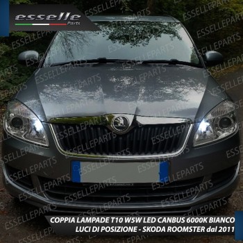 Conversione Fari Full LED 6000K bianco SKODA ROOMSTER con fari lenticolari