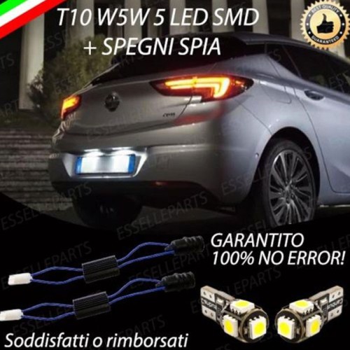 Coppia Luci Targa 5 LED Per Opel Astra K Canbus 6000K Bianco Ghiaccio