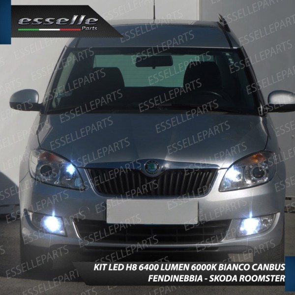 Kit Full LED H8 Fendinebbia 6400 Lumen 6000K SKODA ROOMSTER con allestimento standard