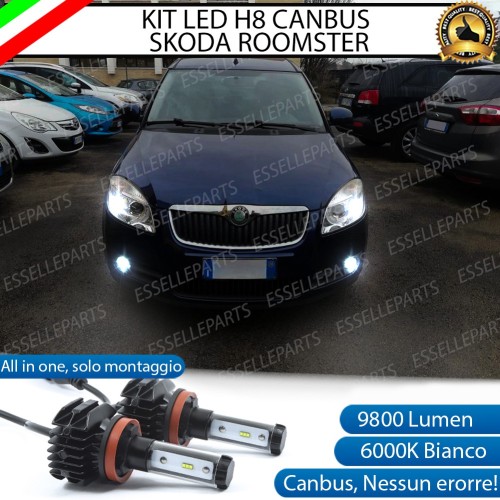 Kit Full LED H8 Fendinebbia 9800 Lumen 6000K SKODA ROOMSTER con allestimento standard