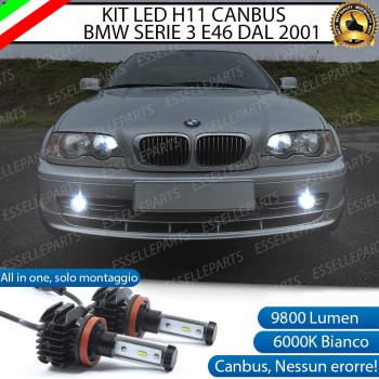 Dal 2001 in poi - Kit Full LED H11 Fendinebbia 9800 LUMEN BMW SERIE 3 E46