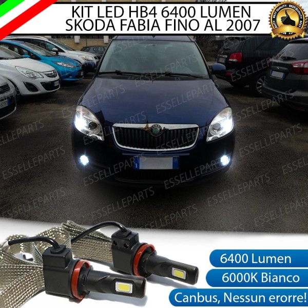 Kit Full LED HB4 6000K Fendinebbia SKODA FABIA 2 FINO AL 2007
