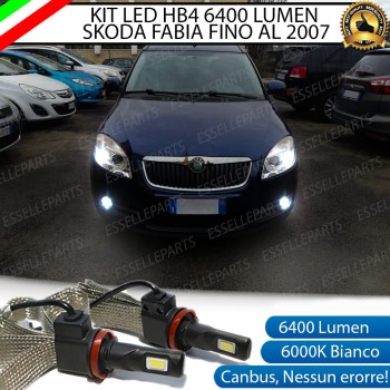 Kit Full LED HB4 6000K Fendinebbia SKODA FABIA 2 FINO AL 2007