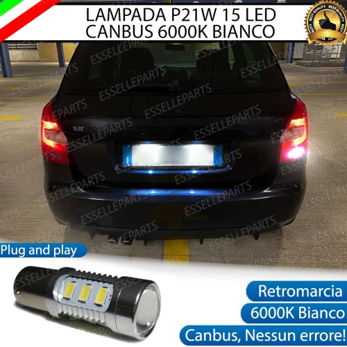Lampada LED Retromarcia Da 15 LED Canbus 6000K con lente Skoda Fabia 2 Dal 2011