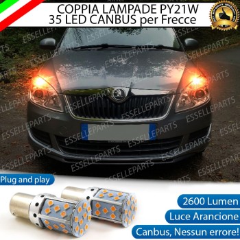 Coppia Frecce Anteriori PY21W 35 LED Canbus Skoda Fabia 2