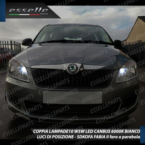 Conversione Fari Full LED 18000LM + 330LM Per Skoda Fabia 2 Con Faro A Parabola