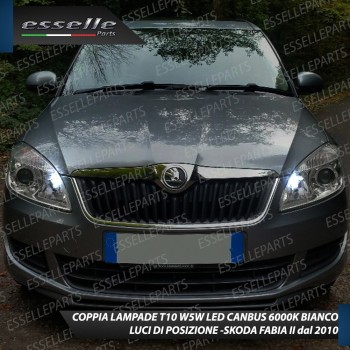 Conversione Fari Full LED 6000K bianco SKODA FABIA 2 con fari lenticolari