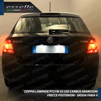 Coppia Frecce Posteriori PY21W 35 LED Canbus SKODA Fabia 3 Restyling