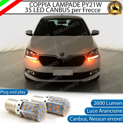 Coppia Frecce Anteriori PY21W 35 LED Canbus Skoda Fabia 3 Restyling
