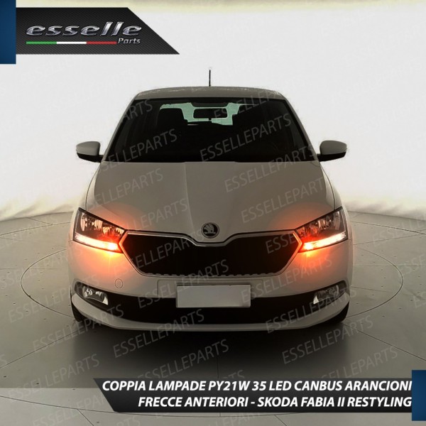 Coppia Frecce Anteriori PY21W 35 LED Canbus Skoda Fabia 3 Restyling