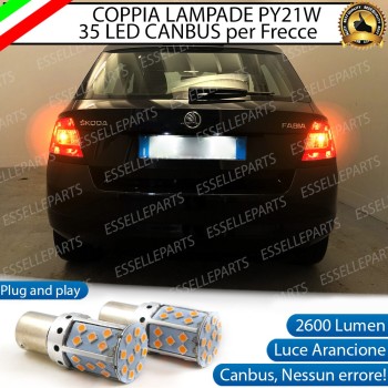 Coppia Frecce Posteriori PY21W 35 LED Canbus SKODA Fabia 3 con fari a parabola