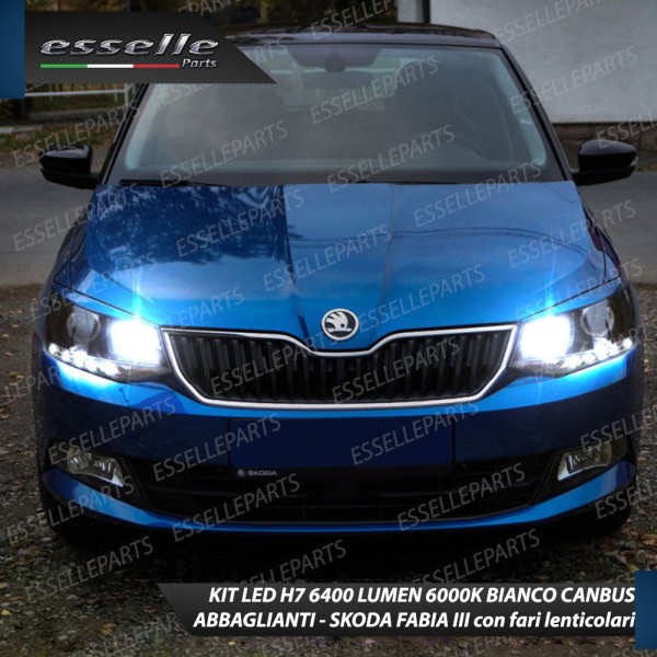 Conversione Fari Full LED 6000K bianco Skoda fabia MK3 pre-restyling con DRL LED