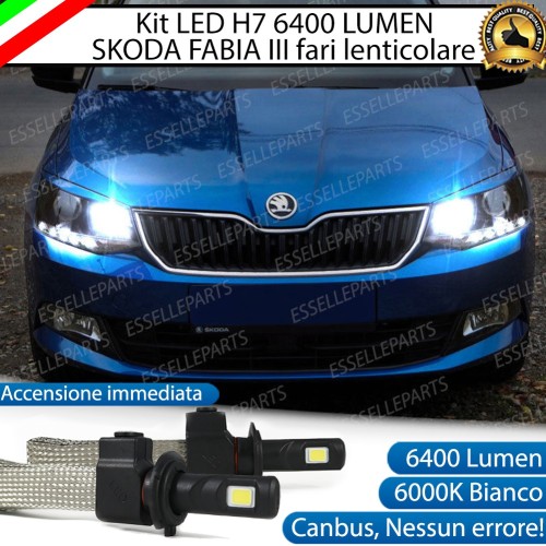 Kit Full LED H7 6400 Lumen 6000K bianco Abbaglianti Skoda fabia MK3 pre-restyling