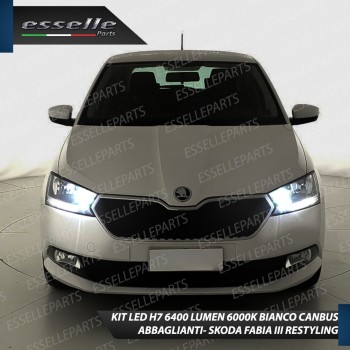 Conversione Fari Full LED 6000K bianco Skoda Fabia 3