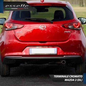 Terminale di scarico cromato MARMITTA FINALINO CROMATO INOX MAZDA 2 III