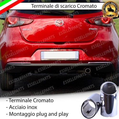 Terminale di scarico cromato MARMITTA FINALINO CROMATO INOX MAZDA 2 III