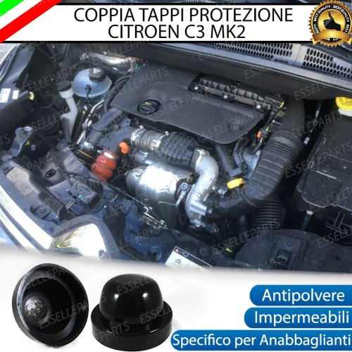 COPPIA TAPPO COPRIFARO CUFFIA IN GOMMA PER CITROEN C3 2