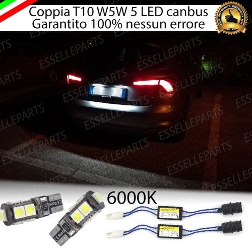 Coppia Luci Targa 9 LED Per Fiat Tipo MK2 Canbus 6000K Bianco Ghiaccio No Error
