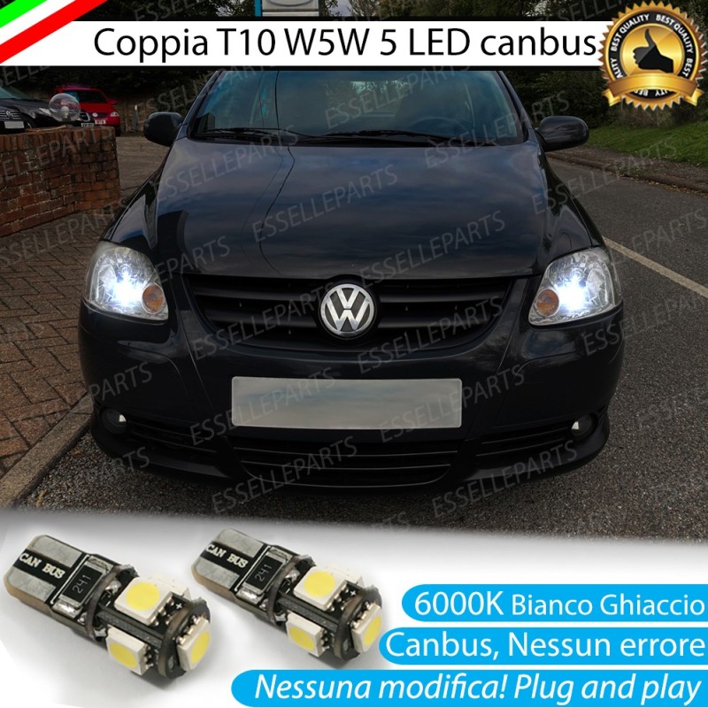 COPPIA LUCI POSIZIONE LED SPECIFICHE VOLKSWAGEN TIGUAN T10 W5W CANBUS  NOERROR