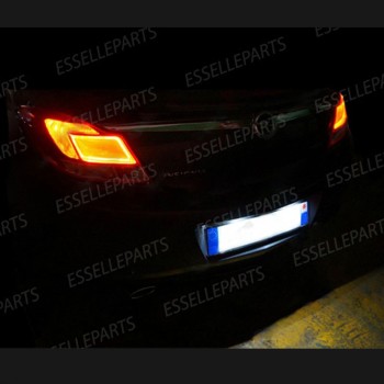Coppia Luci Targa 5 LED Per Opel Insignia Canbus 6000K Bianco Ghiaccio Coppia Luci Targa 5 LED Per Opel Insignia Canbus 6000K Bianco Ghiaccio