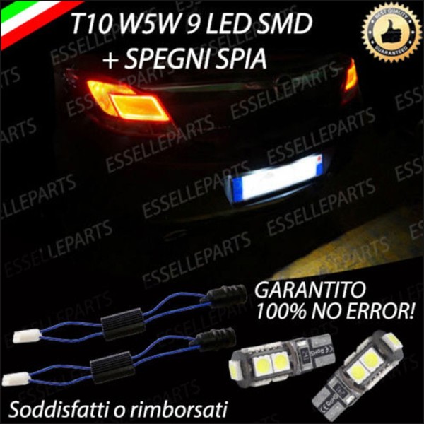 Coppia Luci Targa 9 LED Per Opel Insignia Canbus 6000K Bianco Ghiaccio No Error