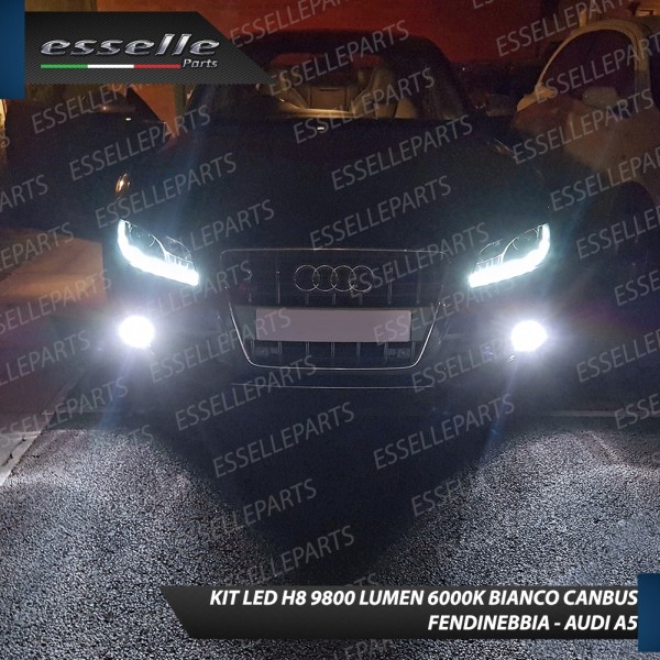 Kit Full LED Fendinebbia H11 9800 Lumen 6000K bianco per AUDI A5 8T PRE-RESTYLING