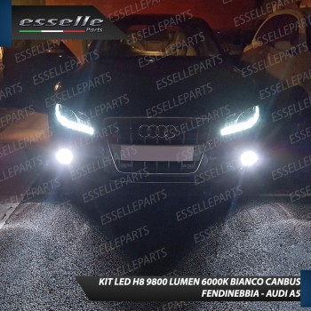 Kit Full LED Fendinebbia H11 9800 Lumen 6000K bianco per AUDI A5 8T PRE-RESTYLING