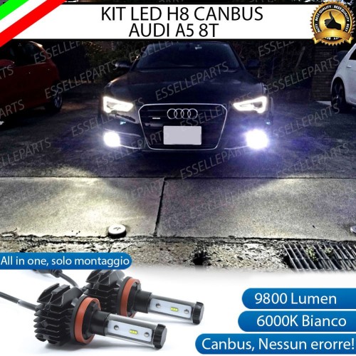 Kit Full LED H8 9800 Lumen 6000K Fendinebbia AUDI A5 8T Dal 2012